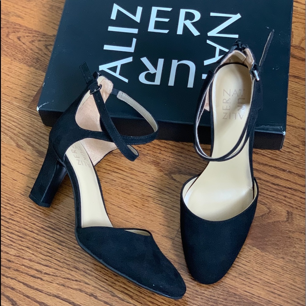 Jacklyn,Black Fabric 4” heel Wide Width